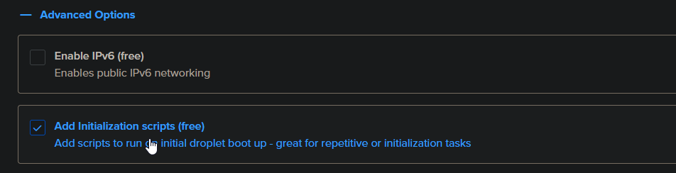 Click Add Initialization Scripts